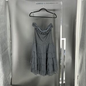 Elegant Backless Gray Dress